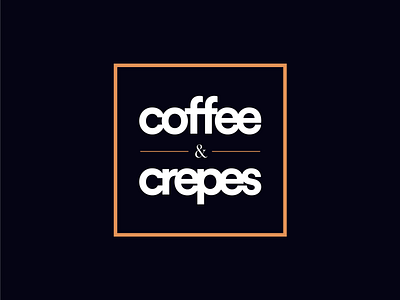 Coffee & Crepes V2 badgedesign cafe coffee graphicdesign logo vector