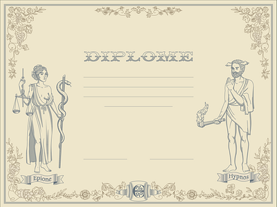 Victorian style illustration | Certificate