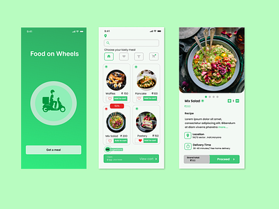 Food delivery application initial pages application design application ui uidesign ux deisgn
