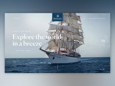 Seacloud Stage #01 adventure branding explore luxury stage travel website
