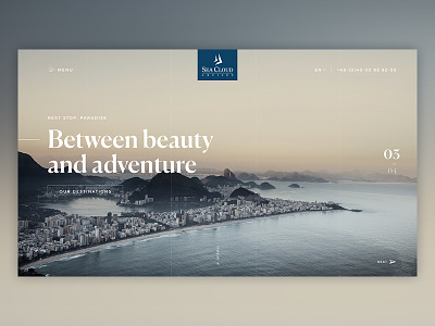 Seacloud Stage #03 adventure branding clean design explore modules stage travel website
