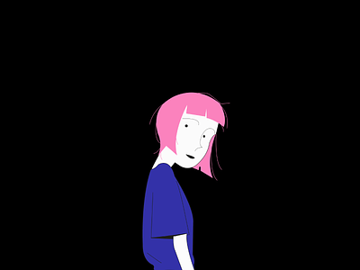 Patricia adobe illustrator girl illustration pink hair vector