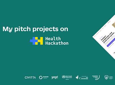 My pitch projects on HealthHackathon 2022 after effects figma healthcare motion graphics mvp pitch ui ux uxstrategy webdesign