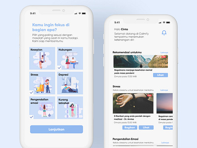 Calmify - Mental Health App design mobile ui ui design ux