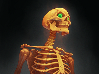 Hungry Eyes - Illustration dark darkfantasy digitalpainting fantasy horror horror art illustration skeleton skull