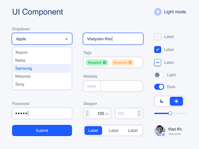 UI Component Light Mode