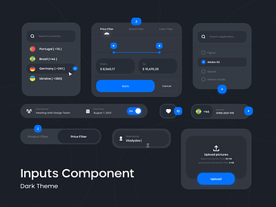 UI Components Dark Theme