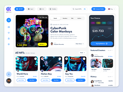 NFT Marketplace UI khovrenkojr marketplace nft nft ui uiuxdesign