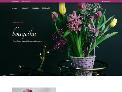 Home Page bouquet flower design florist florist website flower ui uidesign web