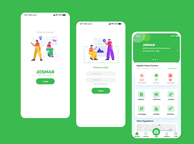 Mobile Apps Jogja Smart Service apps apps design design green mobile mobile app mobile app design mobile ui service uidesign