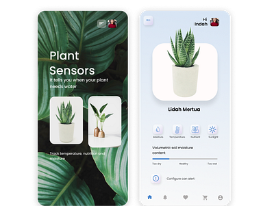 Plant Sensors Application branding graphic design green mobile mobiledesign plant ui uidaily uidesign uiux ux uxdesign website websitedesign