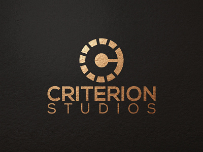 Criterion Studio Logo art branding c logo design flat icon illustration illustrator logo minimal studio logo typography vector