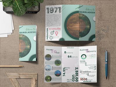 Bangladesh Travel Brochure bangladesh brochure graphic design illistrator infographic travel trifold typography vector