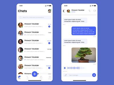 Messaging App UI app chat messaging messenger minimal mobile typography ui