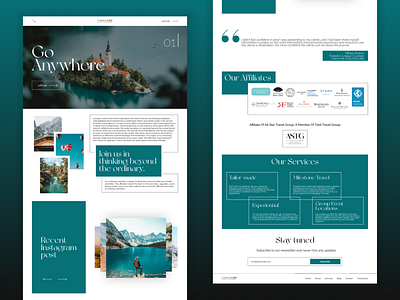 Landing page for a boutique travel agency agency design landing travel ui web