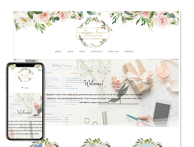 Rose + Ivy bridal website floral website florist website premade website website design website designer websites
