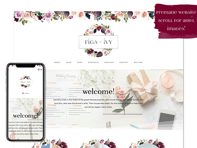 Figs + Ivy bridal website floral website florist website premade website website design website designer website designers websites