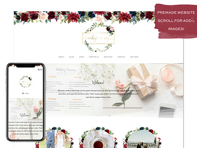 Indigo + Ivy bridal website florist website premade website website design website designer websites