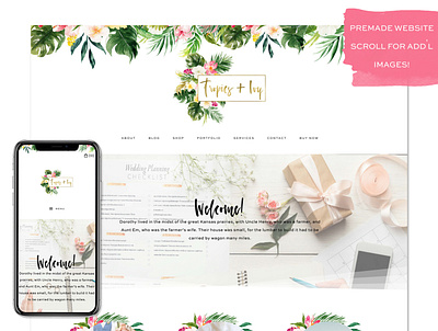 main image bridal website feminine website floral website florist website premade website tropical website website designer website designers websites