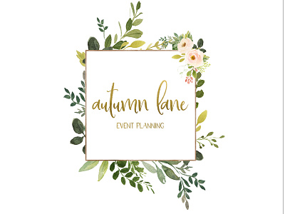 Green Botanical Logo with Small Bouquet Premade Business Log