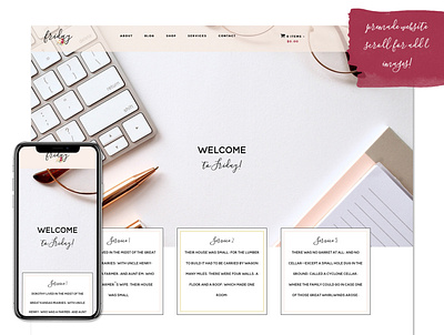 Friday bridal website clean website design feminine website floral website florist website premade website website designer website designers websites