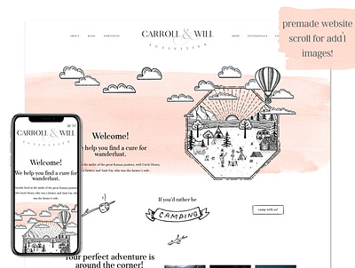 Carroll & Will clean website design feminine website premade website watercolor website website designer website designers websites