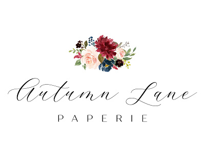 Burgundy Floral Bouquet Logo