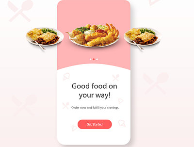 Food Delivery app card design drawing illustraion illustration illustrator music ui uidesign ux uxdesign