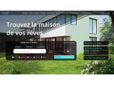 Agence Immobilière V1 agency landing page real estate ui ux