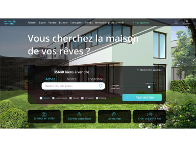 Agence Immobilière V2 agency landing page real estate ui ux