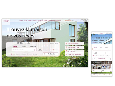 White agence immobiliere responsive real estate responsive ui ux