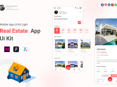 Real Estate App app branding design graphic design home mobile ui ux