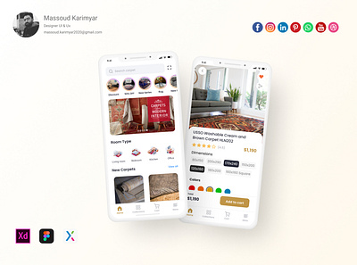 Carpet Store app carpet graphic design mobile ui ux