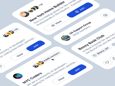 Community Cards avatar badge bookmark button cards community components data group hover input interaction overview share tags tooltip ui ui kit user interface ux