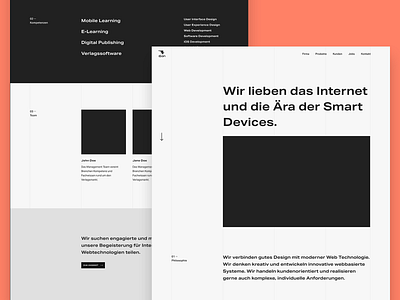 ID.on – About – Redesign Exploration about agency bold clean company extended header interface design minimal monochrome typography ui ux webdesign website