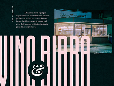 Pizzeria Poster - Experimental clean layout minimal modern pastel poster type typography