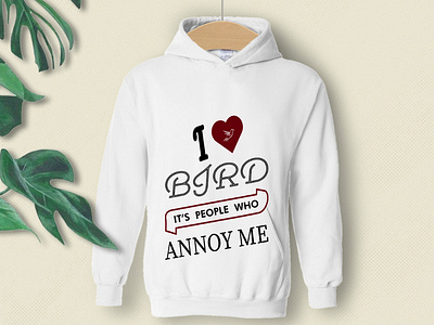 I love bird, T-Shirt design