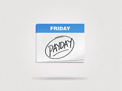 Payday calendar friday icon illustration money paper payday