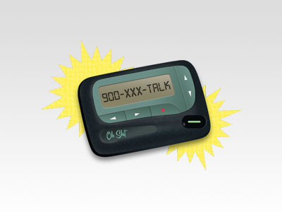Beeper beeper icon illustration pager