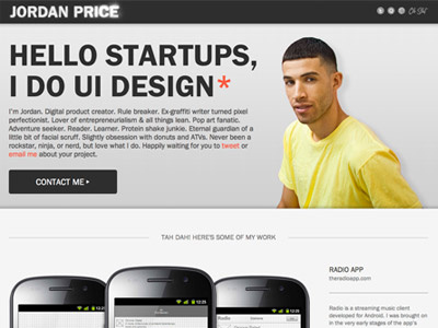 My new portfolio is up! design jordan price landing page portfolio ui designer website