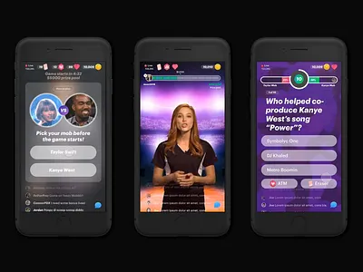 Arena Trivia Micro Interactions design interaction design ios iphone live stream motion principle trivia