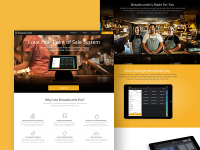 Breadcrumb Landing Page landing page point of sale responsive saas landing page system webdesign