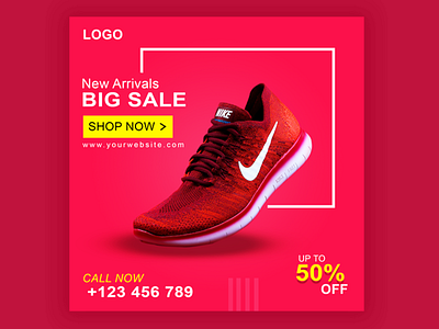 shose product photo post design by Palsolve- IT on Dribbble