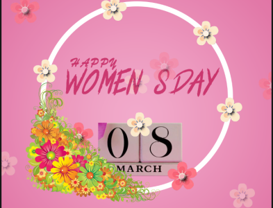 Happy women's day with the banner template