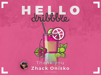 Hello dribbble - Here My First Shot - So Glad to be Here