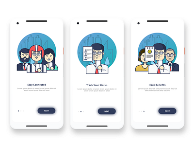 NextStep - Onboarding android design gamification gamification mobile app illustration material design mobile app mobile app illustrations mobile app onboarding nextstep onboarding onboarding screens sri lanka