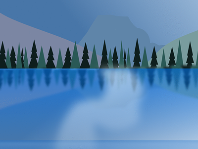 Lake View affinity design illustration vector
