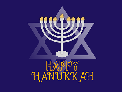 Happy Hanukkah! affinity candle design hanukkah holiday illustration light menorah night vector web