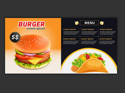 burger menu template vector