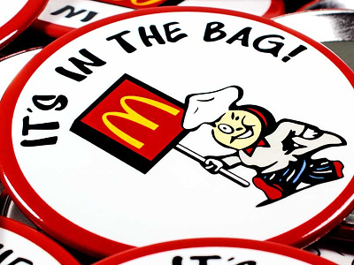 McDonald's It's In The Bag! Campaign Buttons branding campaign design mcdonalds